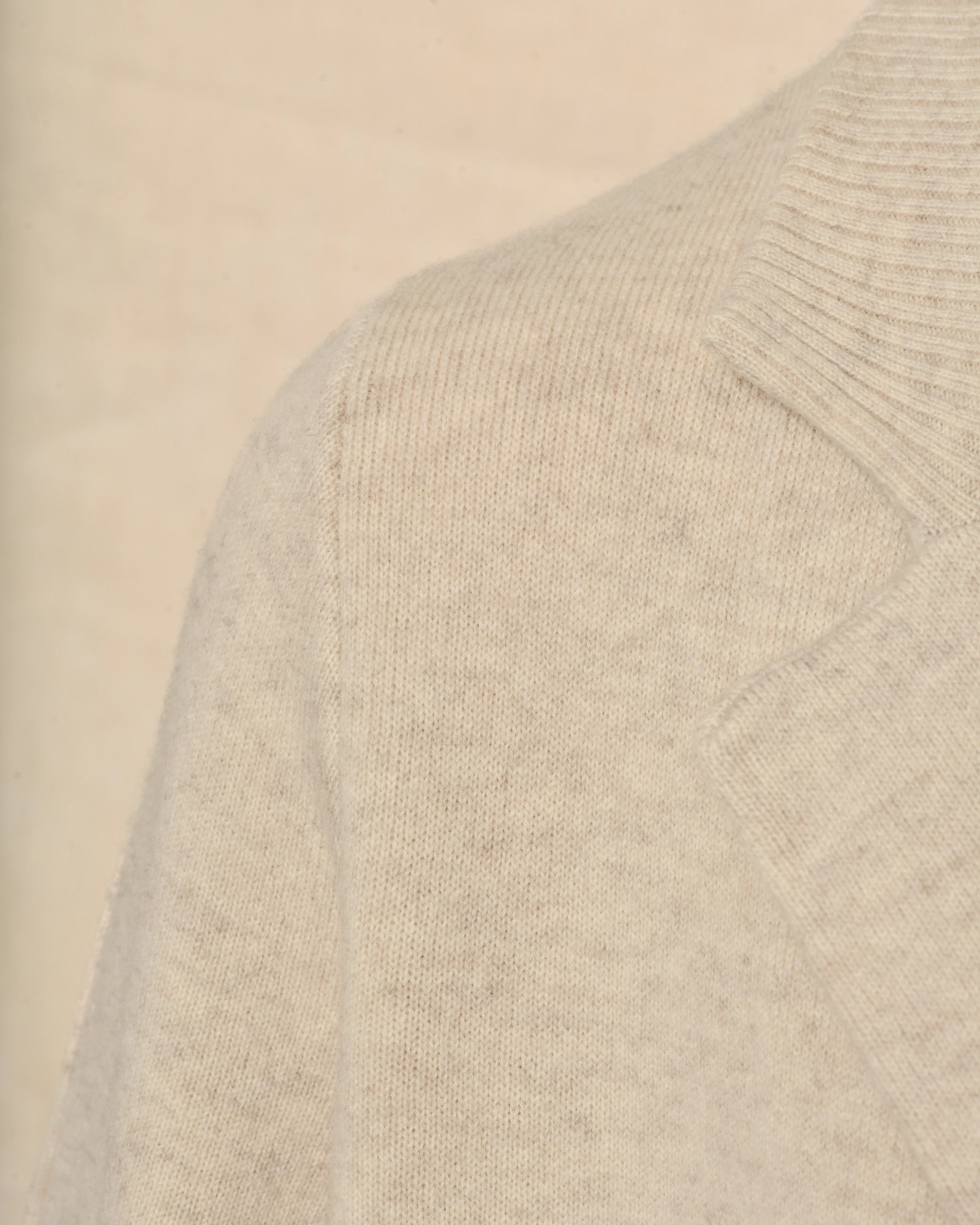 Manteau en laine beige à col tailleur Ma Petite Capsule