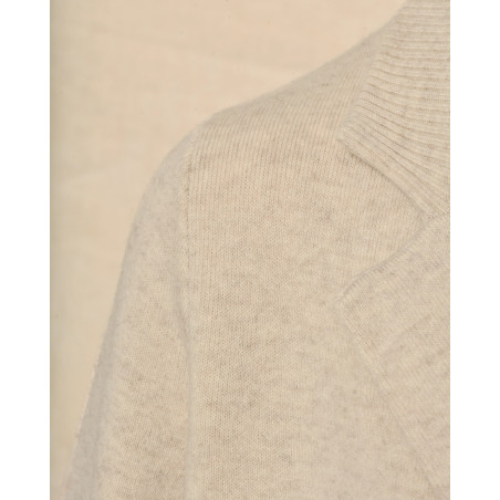 Manteau en laine beige à col tailleur Ma Petite Capsule