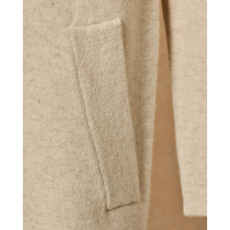 Manteau en laine beige à col tailleur Ma Petite Capsule