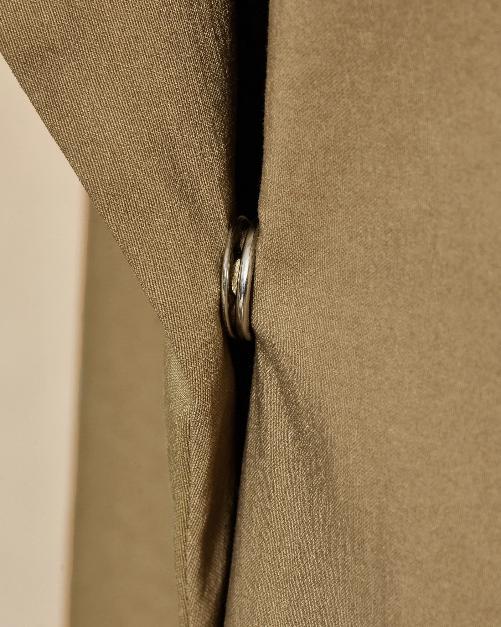 Manteau asymétrique camel à col châle Ixos
