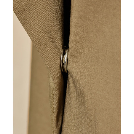 Manteau asymétrique camel à col châle Ixos