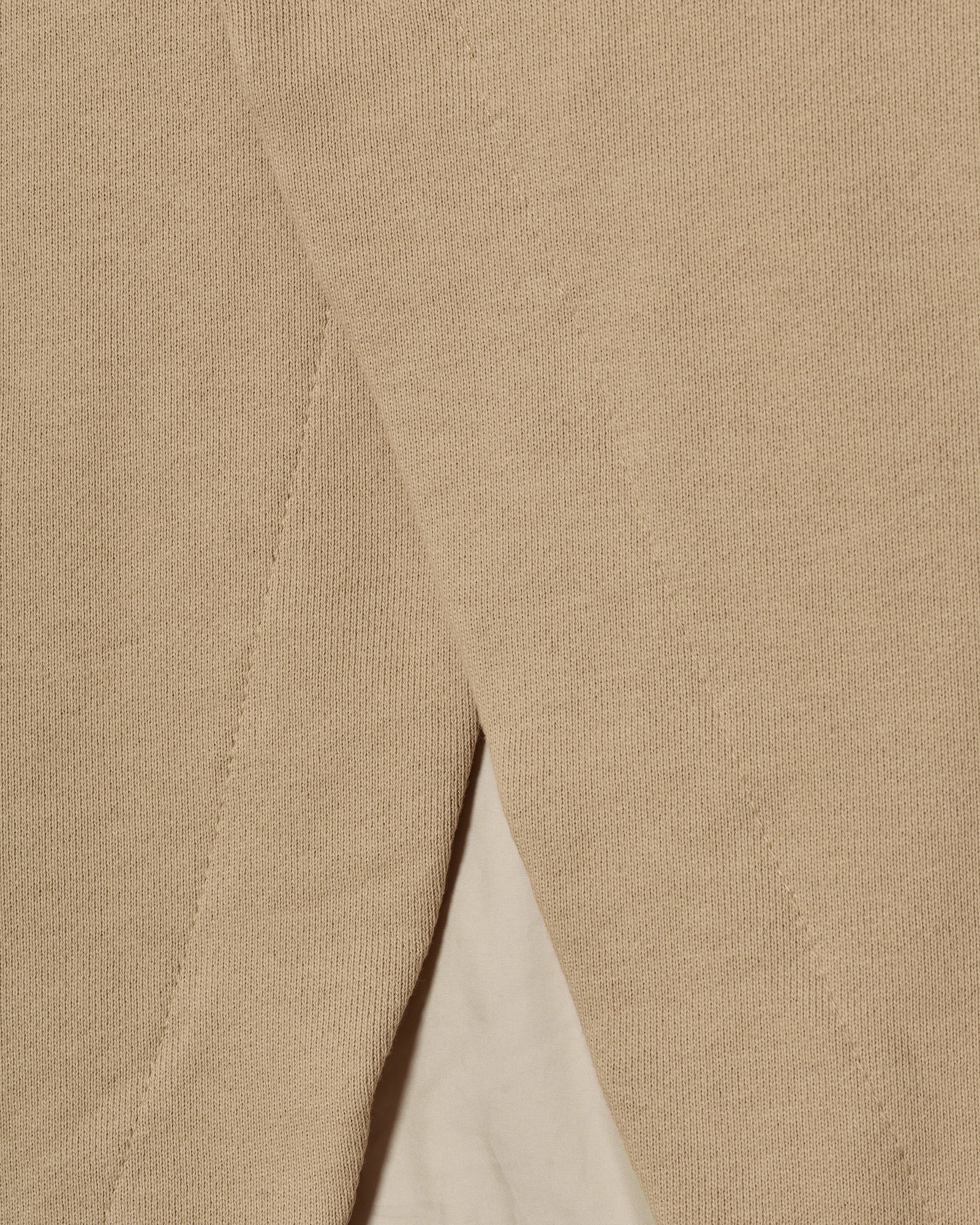 Blouson à capuche bi matière beige Ixos