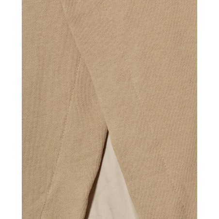 Blouson à capuche bi matière beige Ixos