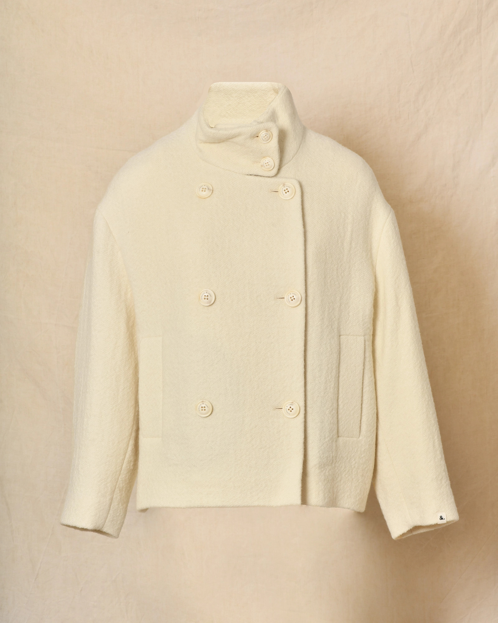 Caban en laine court écru Trench & Coat