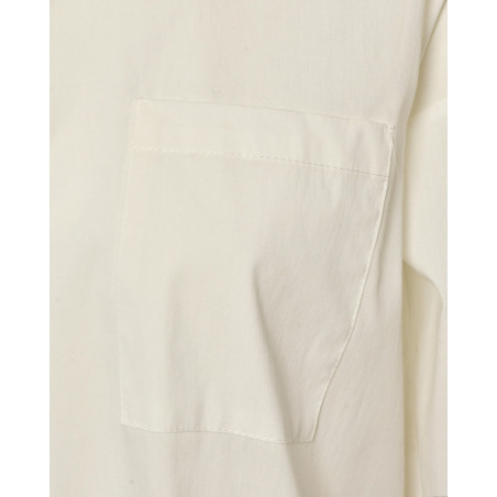 Robe-chemise écrue oversize à col officier Ixos