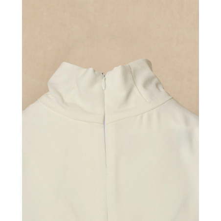 Robe longue écrue sans manches asymétrique Malloni