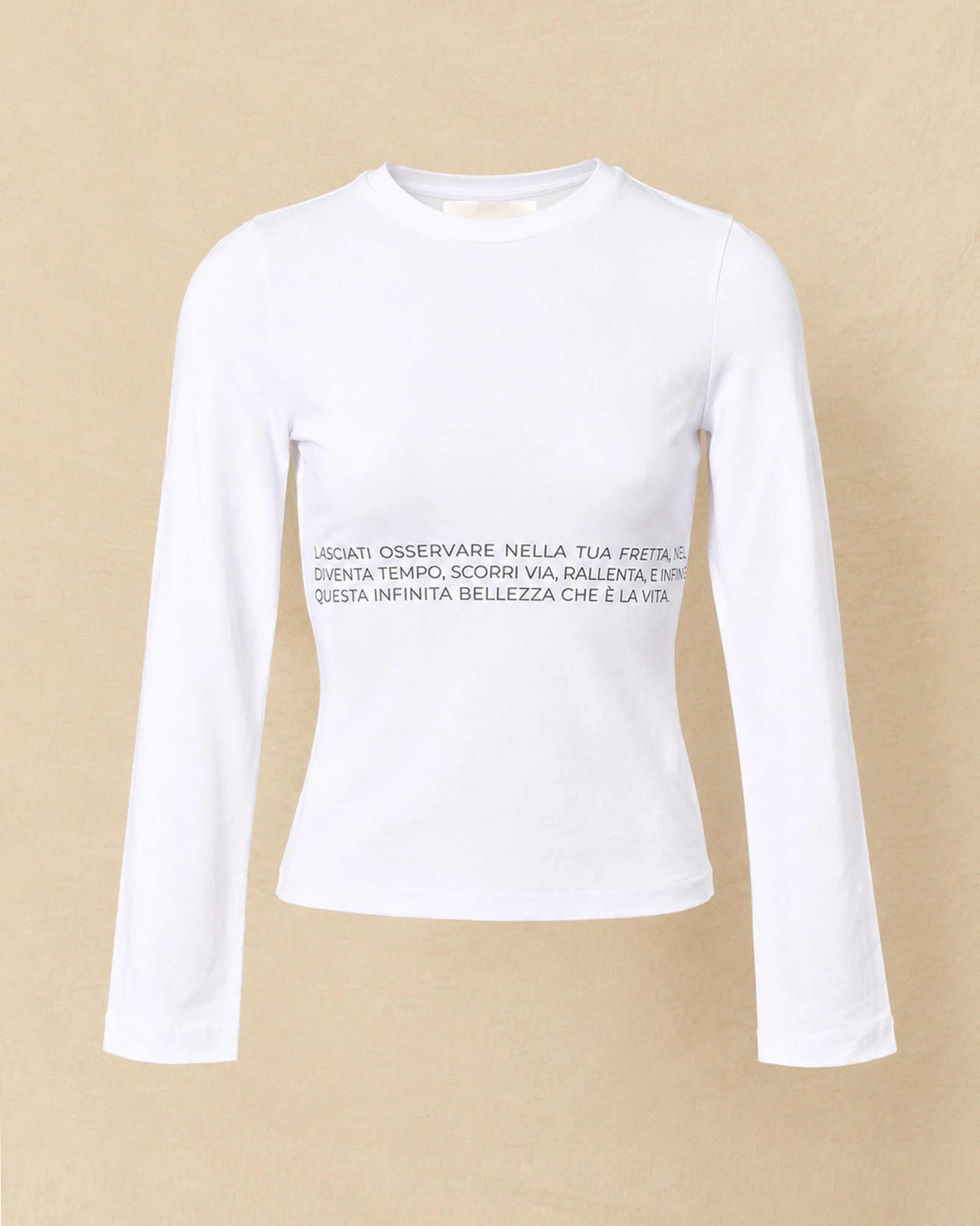 Haut blanc ajusté avec inscription graphique grise Co.Go