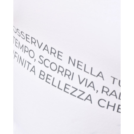 Haut blanc ajusté avec inscription graphique grise Co.Go