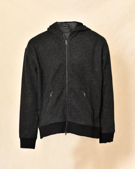 Veste de jogging à capuche gris anthracite Daniele Alessandrini