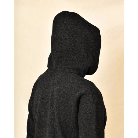 Veste de jogging à capuche gris anthracite Daniele Alessandrini