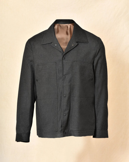 Veste gris anthracite à poches plaquées Outfit