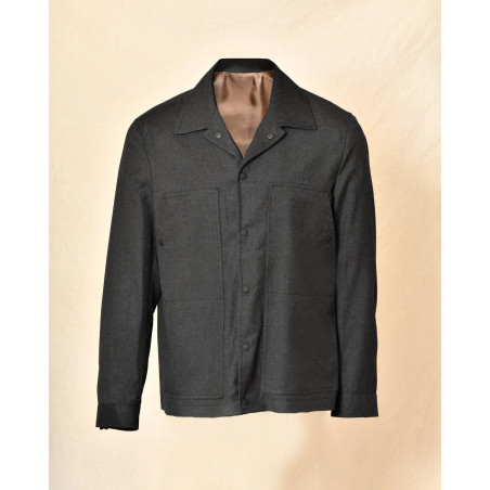 Veste gris anthracite à poches plaquées Outfit