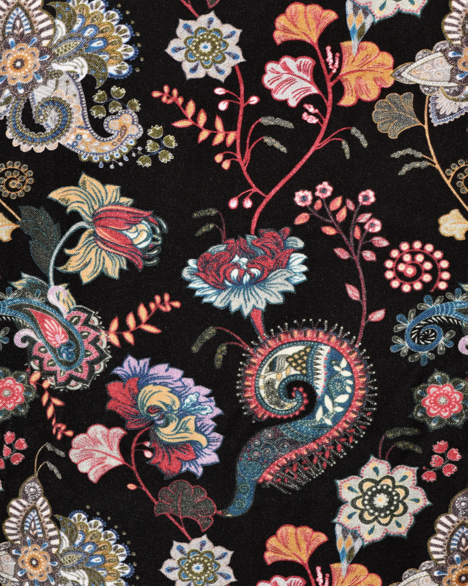Chemise en viscose noire à imprimé floral Daniele Alessandrini