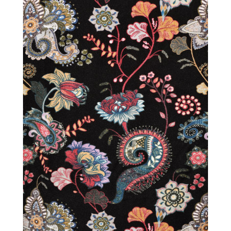 Chemise en viscose noire à imprimé floral Daniele Alessandrini
