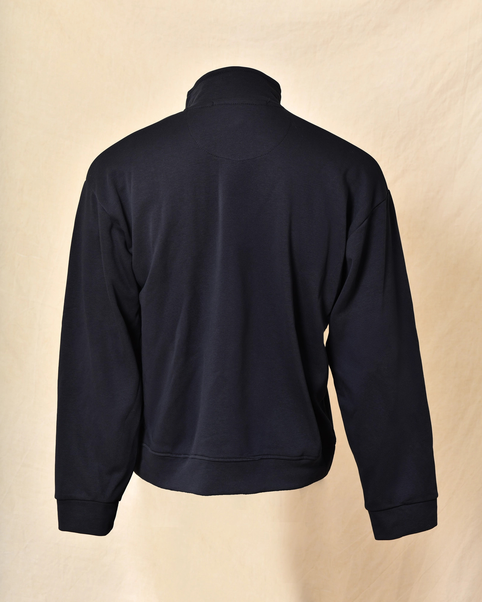 Sweat bleu marine à col montant zippé Telacruda