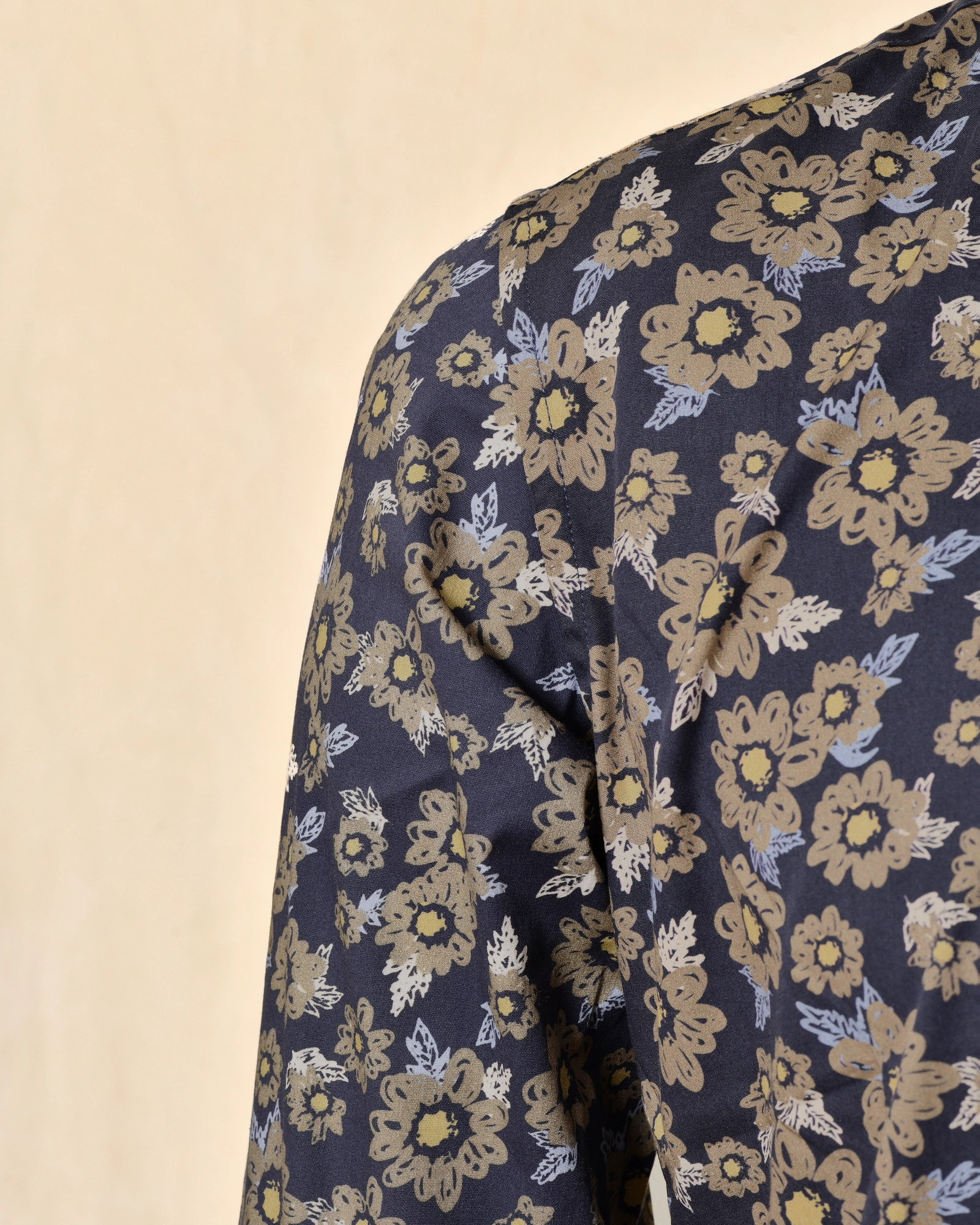 Chemise en coton bleue à imprimé floral Daniele Alessandrini
