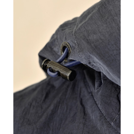Veste coupe vent à capuche bleu réversible Keeling