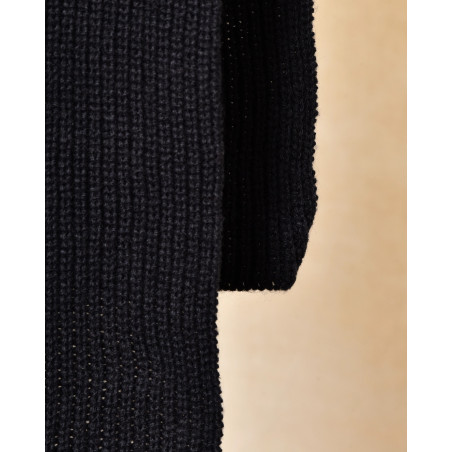 Echarpe en laine bleue Over-D