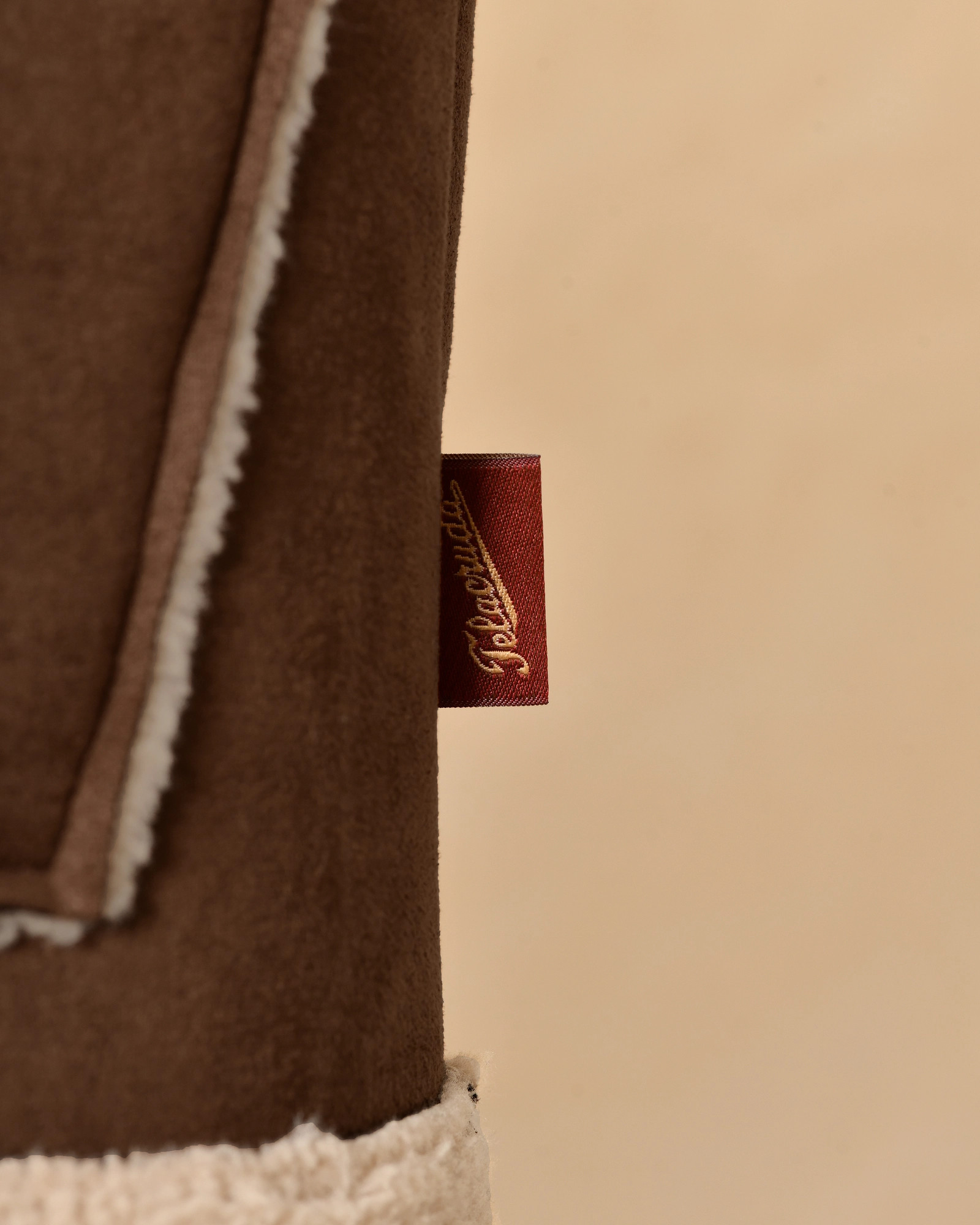 Gilet sans manches en daim marron Telacruda
