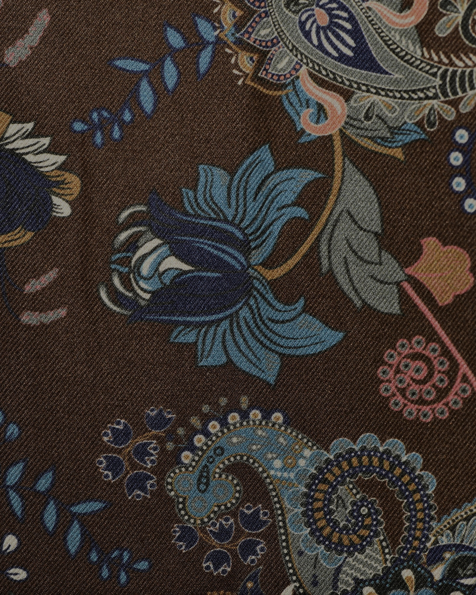 Chemise en viscose marron à imprimé floral Daniele Alessandrini