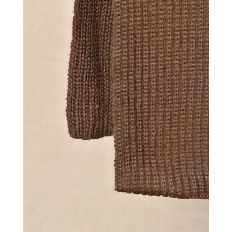 Echarpe en laine camel Over-D