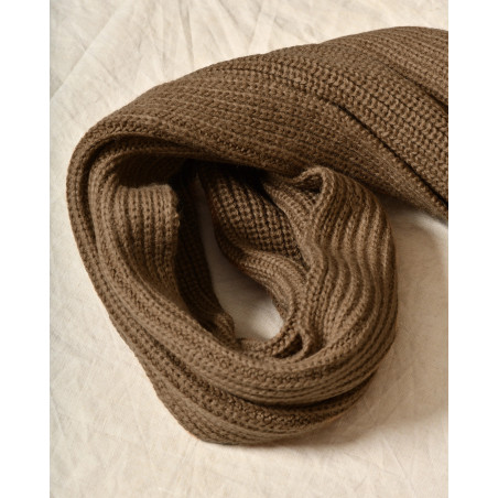 Echarpe en laine camel Over-D