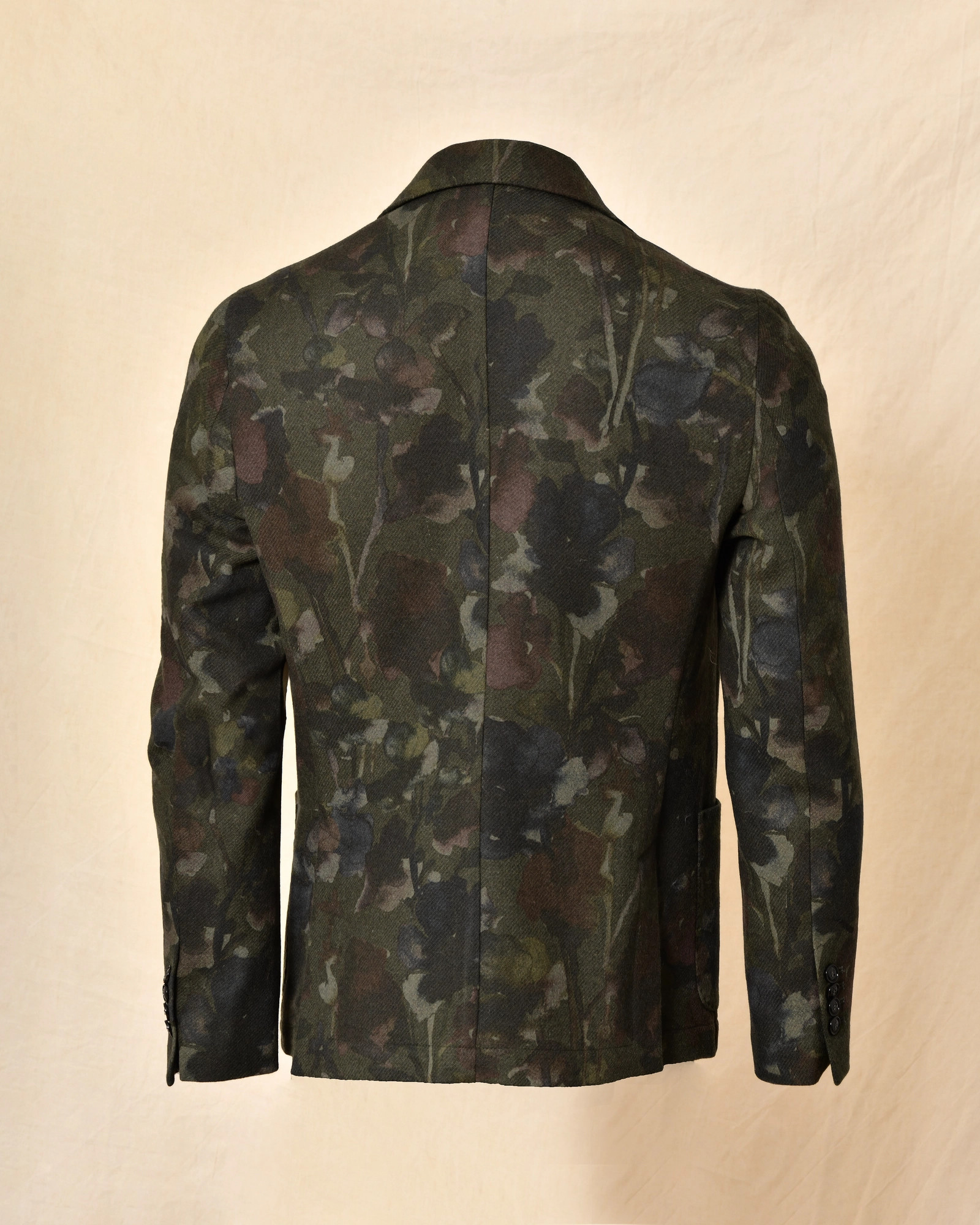 Veste blazer à motif camouflage floral kaki Daniele Alessandrini
