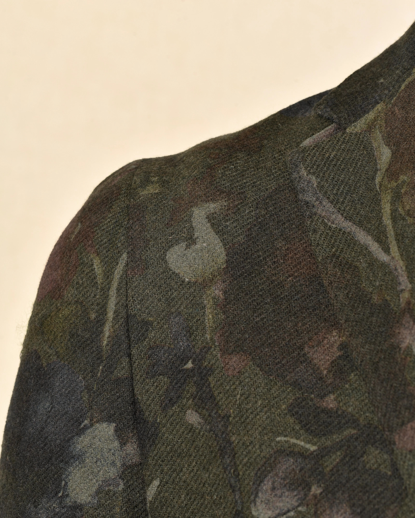 Veste blazer à motif camouflage floral kaki Daniele Alessandrini