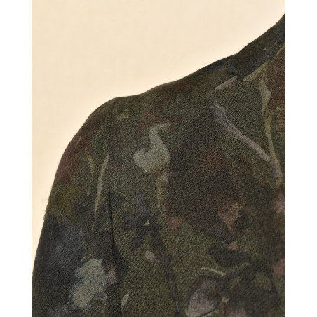 Veste blazer à motif camouflage floral kaki Daniele Alessandrini