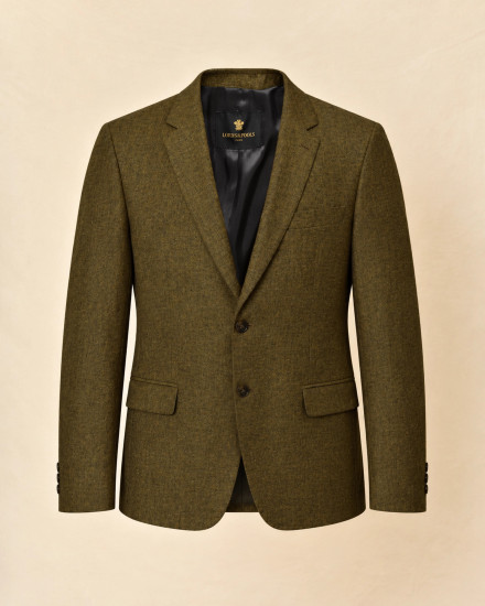 Veste blazer en soie kaki chiné Lords & Fools