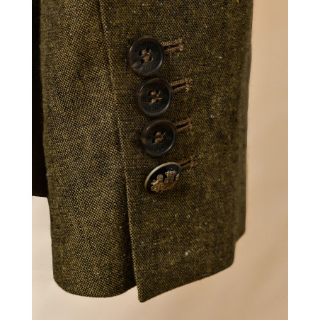 Veste blazer en soie kaki chiné Lords & Fools