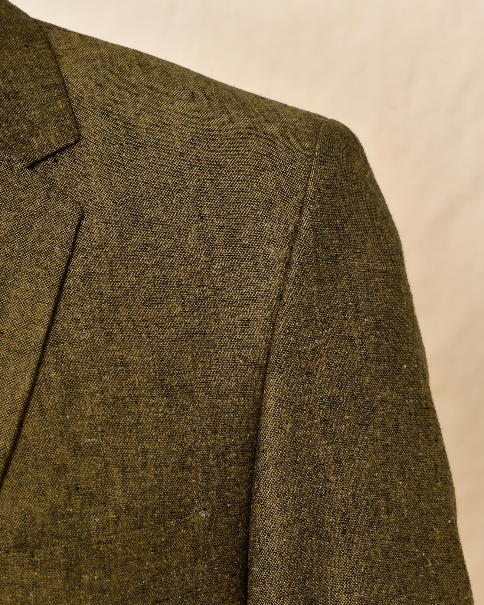 Veste blazer en soie kaki chiné Lords & Fools