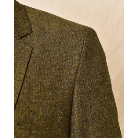 Veste blazer en soie kaki chiné Lords & Fools