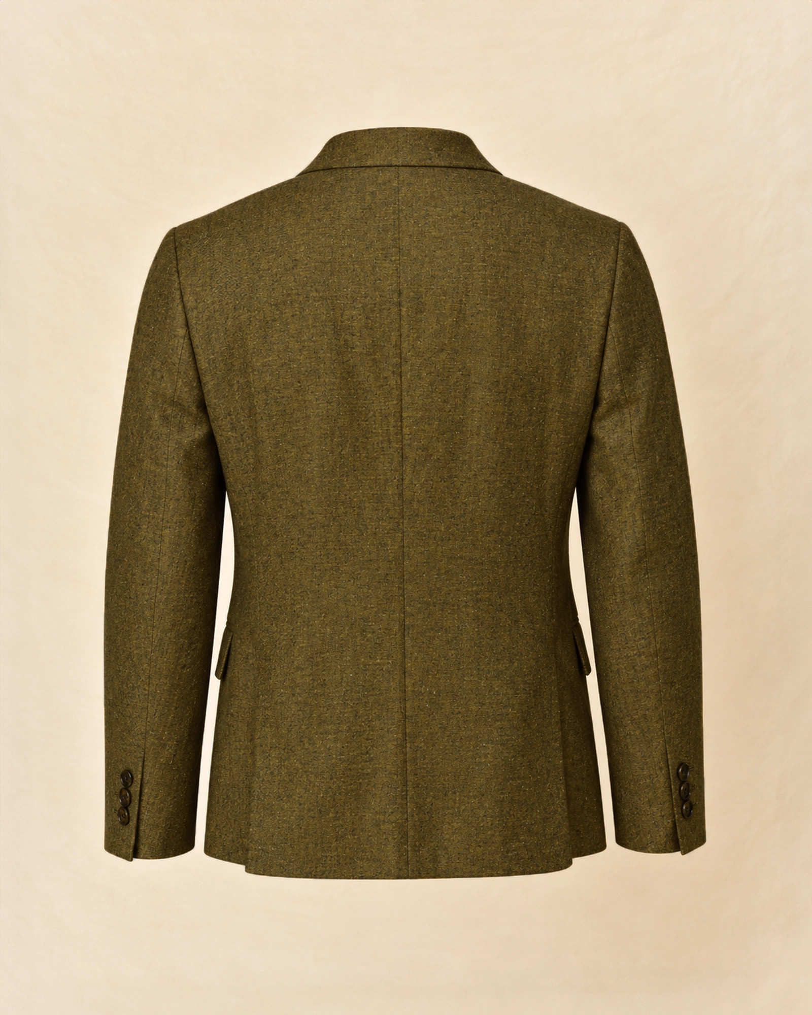 Veste blazer en soie kaki chiné Lords & Fools