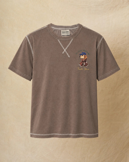 T-shirt taupe imprimé graphique Front Street