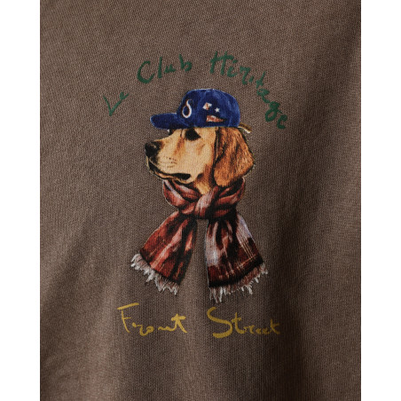 T-shirt taupe imprimé graphique Front Street