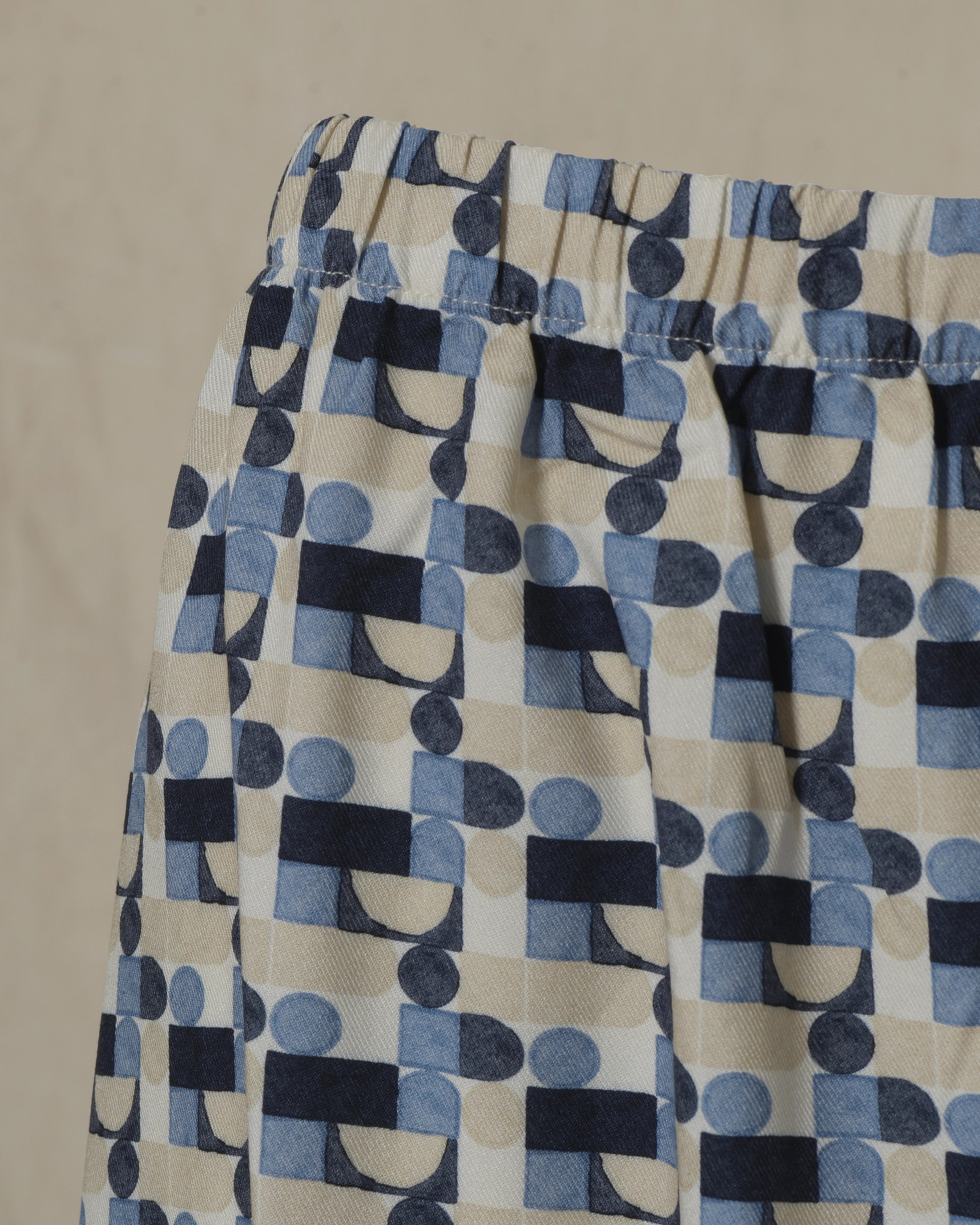 Jupe évasée à motifs abstraits bleus Whyci Milano