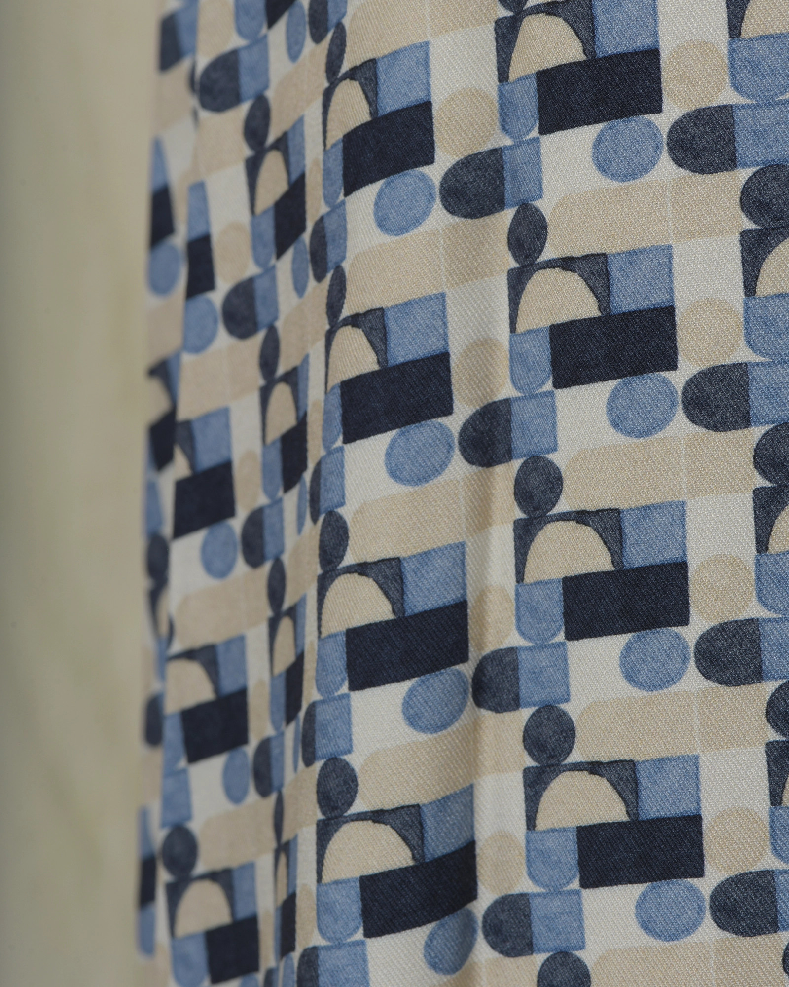 Jupe évasée à motifs abstraits bleus Whyci Milano