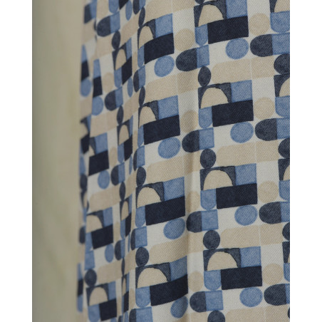 Jupe évasée à motifs abstraits bleus Whyci Milano
