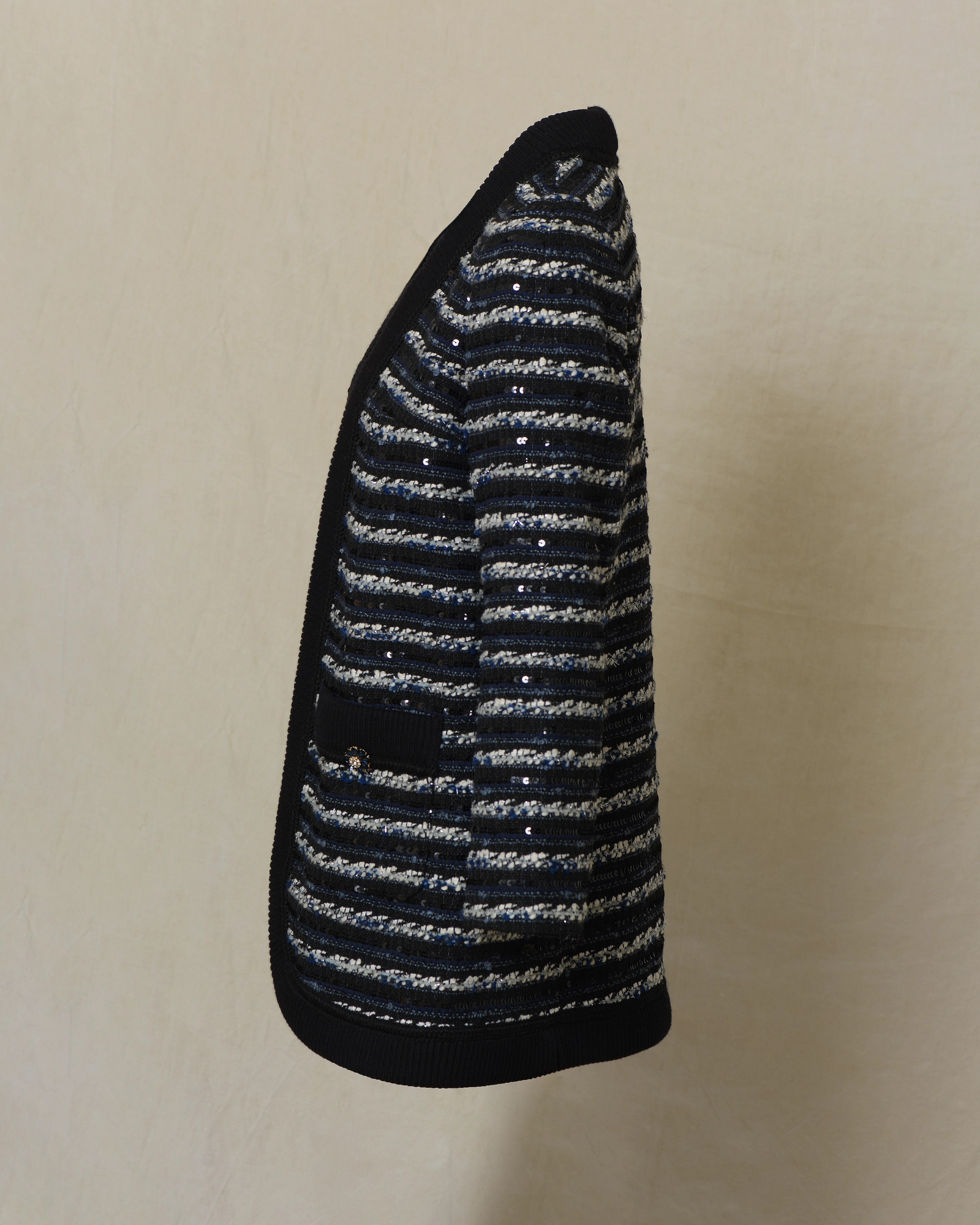 Veste en laine à sequins noir Edward Achour