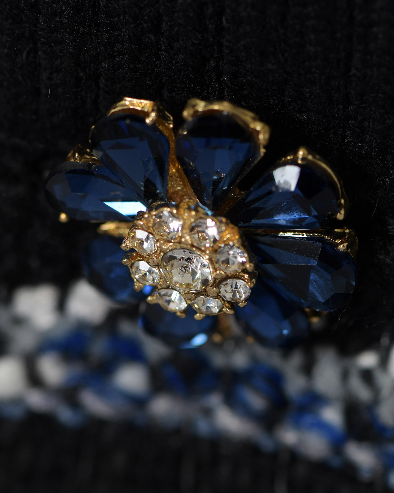 Veste en laine à sequins noir Edward Achour