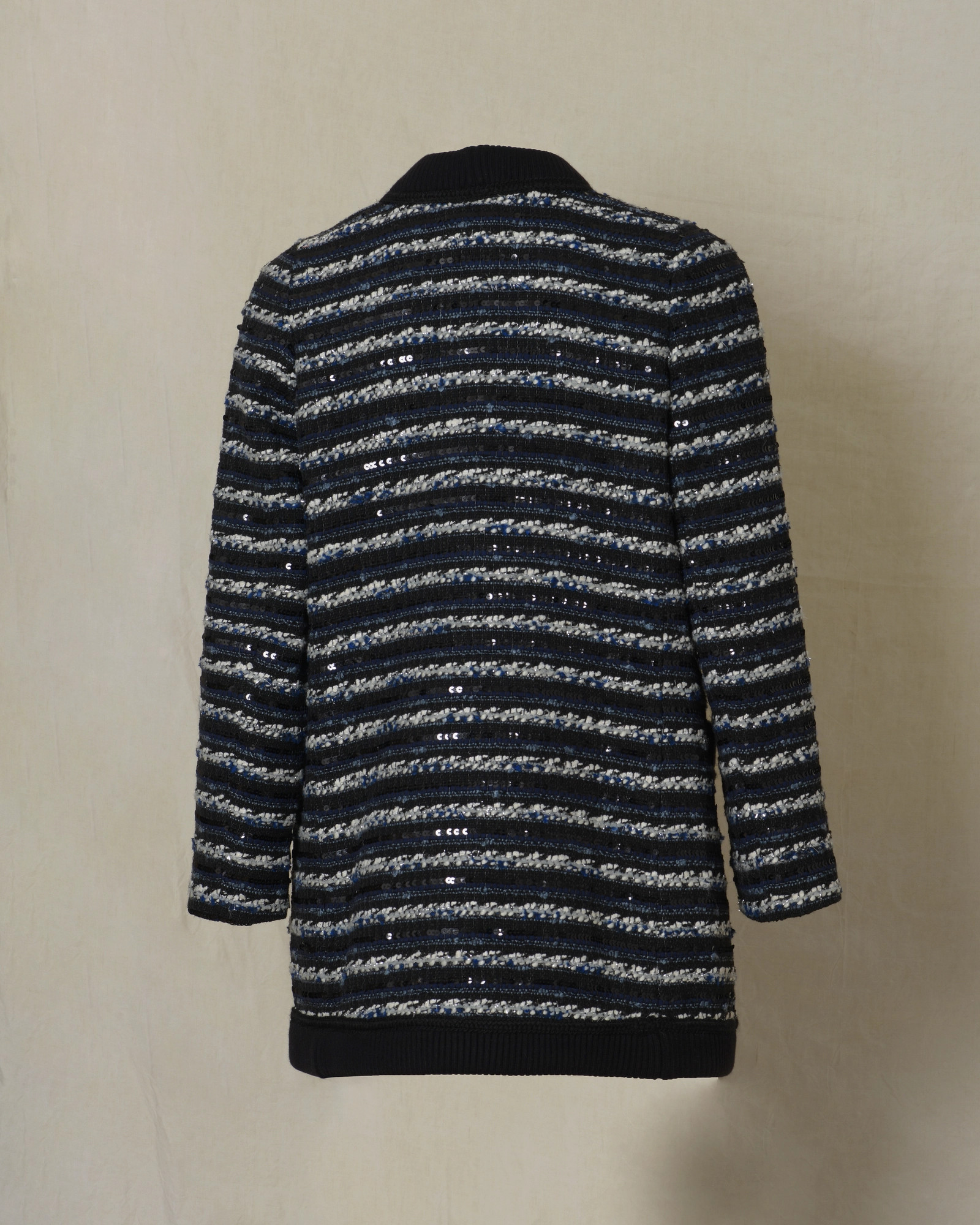 Veste en laine à sequins noir Edward Achour
