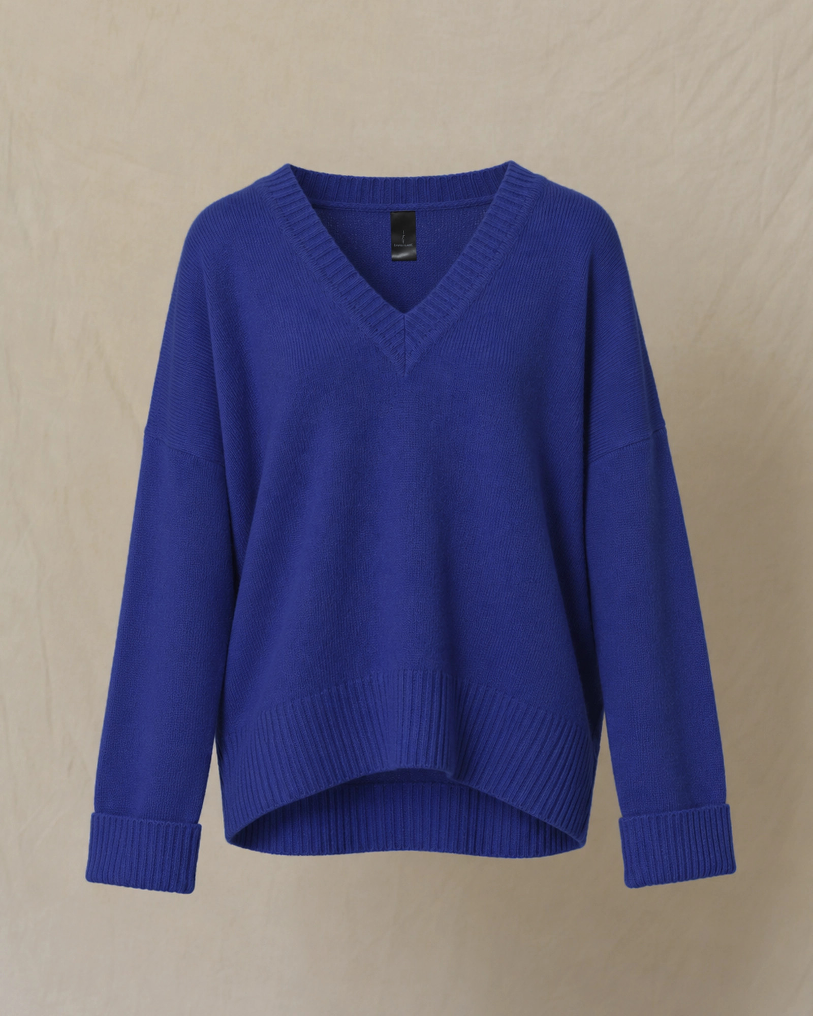 Pull en laine et cachemire oversize bleu Emma White