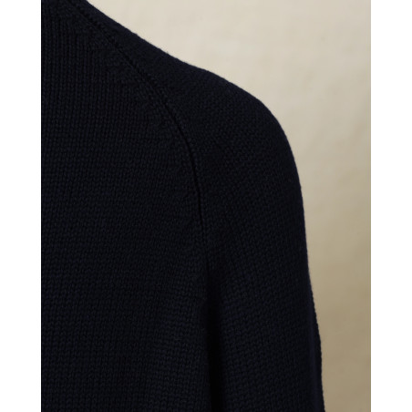 Pull à col roulé oversize bleu marine Emma White