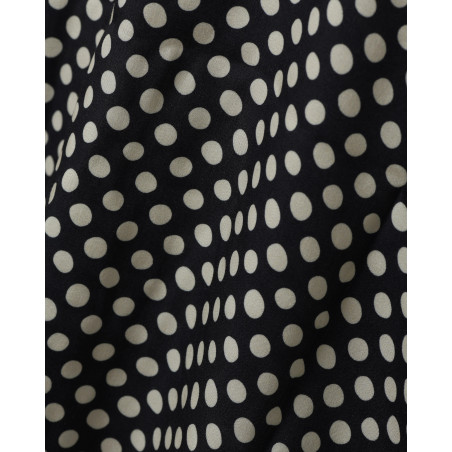 Blouse fluide noire à pois Whyci Milano