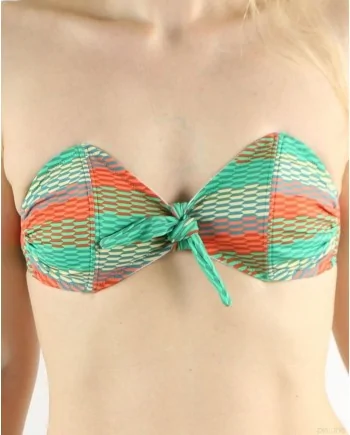 Bikini vert et corail Pamela de Beaumane 