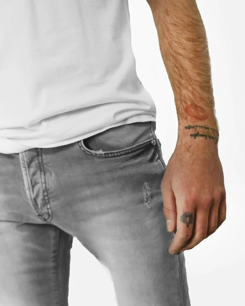 Jean skinny en coton gris John Richmond