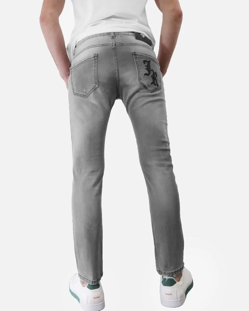 Jean skinny en coton gris John Richmond