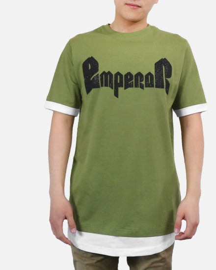 T-Shirt kaki oversise à double ourlet John Richmond