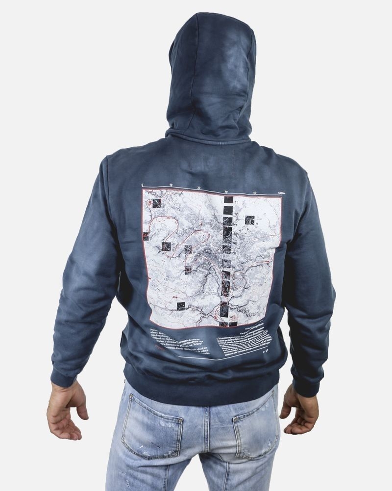 Sweat à capuche « Grand Paris » bleu AVOC 